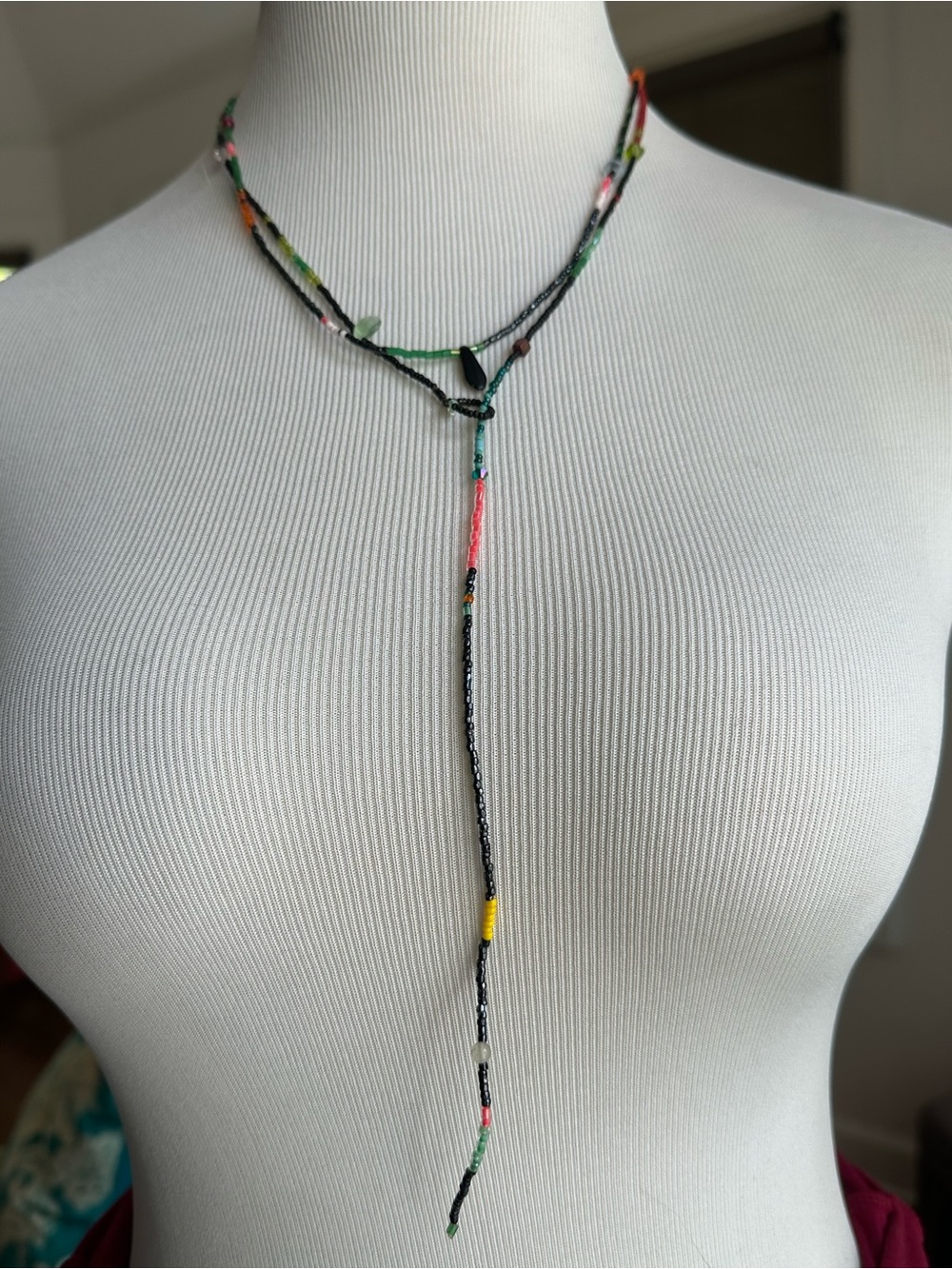 Beaded Lariat Necklace